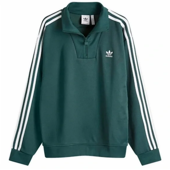 Adidas Mineral Green Funnelneck Track Top Size XS NWT - Picture 1 of 4